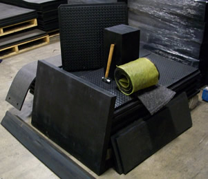 Ballistic Rubber Products, Blocks, Tiles, Curtains, & Panels